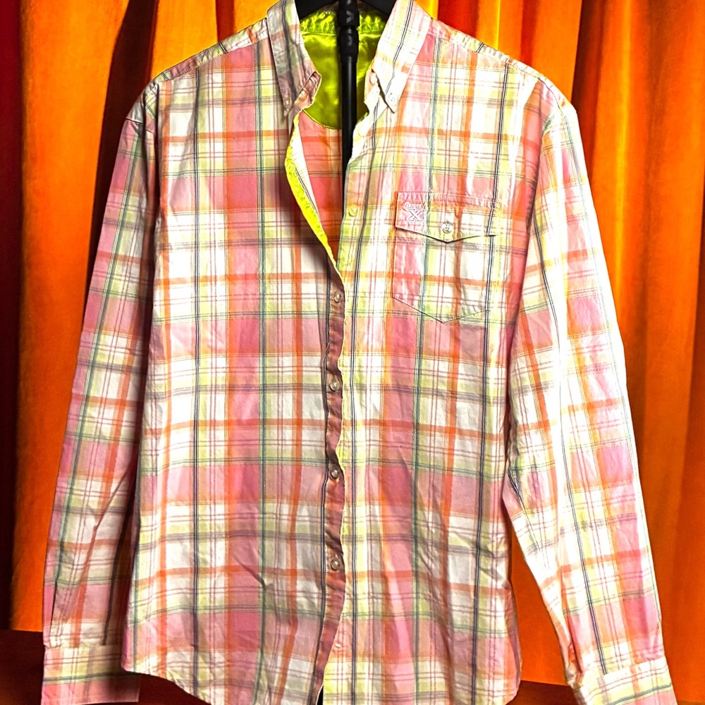 Twisted X Pastel Plaid Button Down Shirt